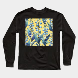 Lily of The Valley on Yellow Long Sleeve T-Shirt